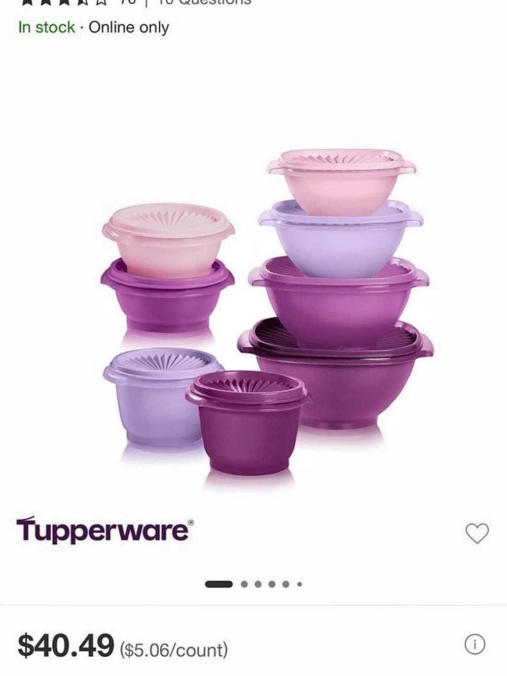 Tupperware Heritage Food Storage Container Set 8-Piece Food Storage Set in. Bran